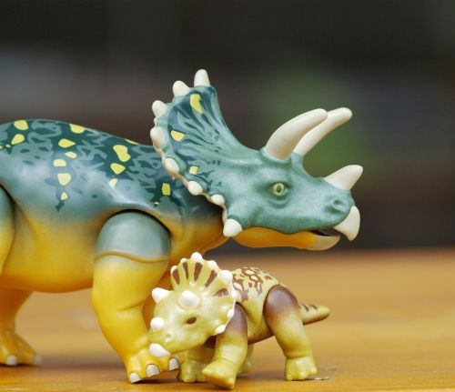 Dino, Tricerapto, Dinozauras, Kopija, Motina Ir Vaiku, Playmobil, Žaisti