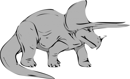 Dinozauras, Triceratops, Išnykęs, Priešistorinis, Gyvūnas, Dino, Jurassic, Gamta, Driežas, Kretažiedis, Žolėdžių, Žvėrys, Paleontologija, Triazinis, Milžiniškas, Archeologija, Evoliucija, Žolėdis, Eros, Mokslas, Rinkimas, Nemokama Vektorinė Grafika