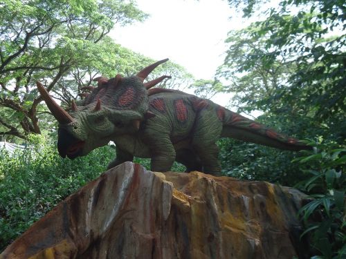 Dinozauras, Triceratops, Jurassic, Ropliai, Ekspozicija, Vaikai Linksmina, Miškas, Parkas