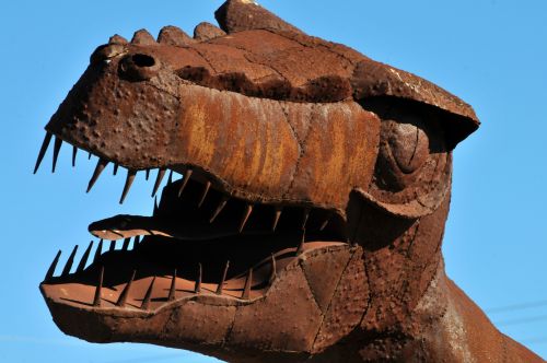 Dinozauras,  Dinozaurai,  Tyrannosaurus & Nbsp,  Rex,  Skulptūra,  Plieno Galvutė,  Metalas,  Menas,  Metalas & Nbsp,  Arat,  Dinozaurai Plieno Galva