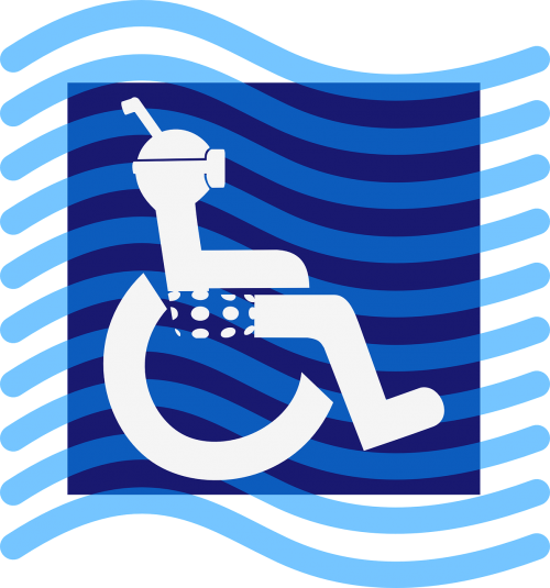 Neįgalus, Naras, Neįgaliųjų Vežimėlis, Neįgaliųjų Vežimėlis, Kėdė Privalo, Su Ratukais Susijęs, Vanduo, Nemokama Vektorinė Grafika