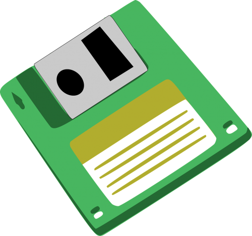 Diskas, Diskas, Diskette, Floppy, Žalias, Senas, Saugojimas, Technologija, Nemokama Vektorinė Grafika