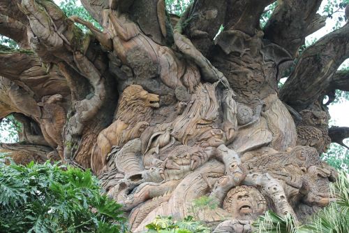 Disney, Gyvybės Medis, Medžio Drožinėjimas, Gyvūnas, Skulptūra