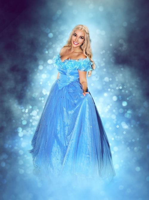 Disney, Princesė, Mėlyna Suknelė, Fotografija, Graži, Mergaitė