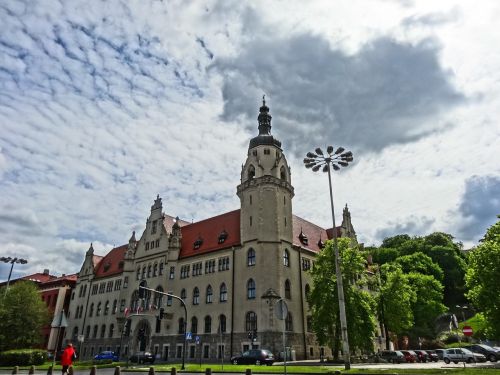 Apylinkės Teismas, Bydgoszcz, Lenkija, Pastatas, Eksterjeras, Bokštas, Architektūra, Istorinis
