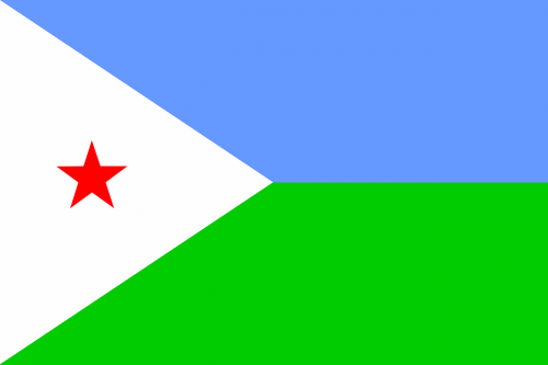 Džibutis, Vėliava, Šalis, Simbolis, Tauta, Afrikos, Afrika, Ženklas, Nemokama Vektorinė Grafika