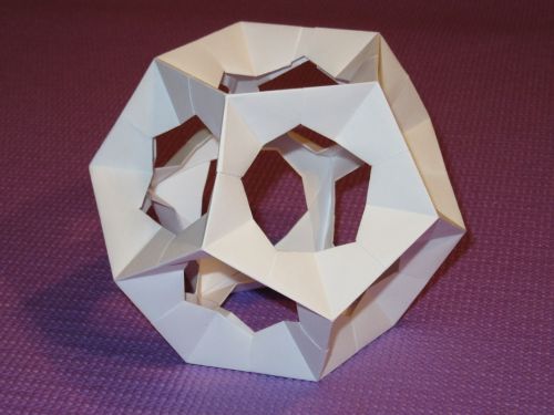 Dodekaedras, Platoninė Kieta Medžiaga, Origami, Popierius, Pentagonas, Sulankstytas, Geometrija