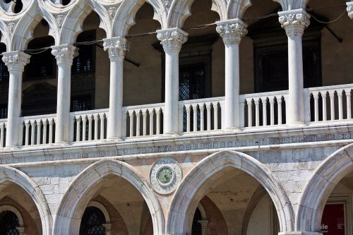 Doges Rūmai, Venecija, Italy, Architektūra, Paminklas, Arcade, Seni Pastatai, Stulpelis, Pastatas
