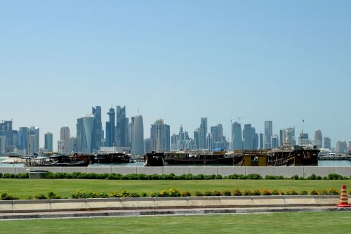 Doha Skyline, Panorama, Doha, Miestas, Architektūra, Kataras, Arabas, Miesto Panorama, Arabų, Viduryje, Arabiškas, Bokštas, Pastatai, Šiuolaikiška, Kelionė, Kapitalas, Asija, Dangoraižiai, Įlanka, Šalis