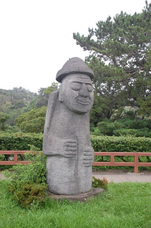 Dol Hareubang,  Jeju,  Statula,  Stabas,  Pietų Korėja,  Pierre