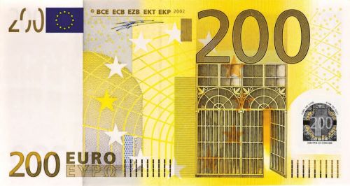 Dolerio Kupiūra, 200 Eurų, Pinigai, Banknotas