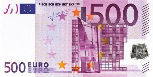 Dolerio Kupiūra, 500 Eurų, Pinigai, Banknotas