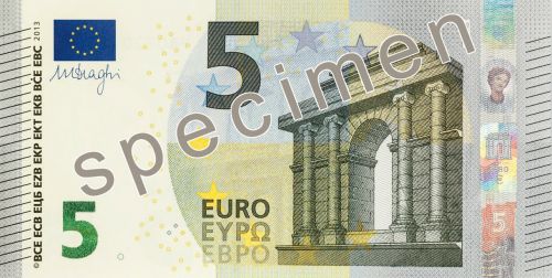 Dolerio Kupiūra, 5 Eurų, Pinigai, Banknotas