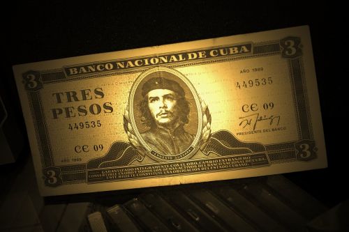 Dolerio Kupiūra, Che Guevara, Pinigai, Banknotas, Tres Pesos, 3 Peso Išvaizda, Senas Banknotas, Revoliucinis, Vadas, Piktograma, Pesas, Kuba, Senas, Retro, Vintage, Sepija, Nostalgiškas, Retenybė, 1989