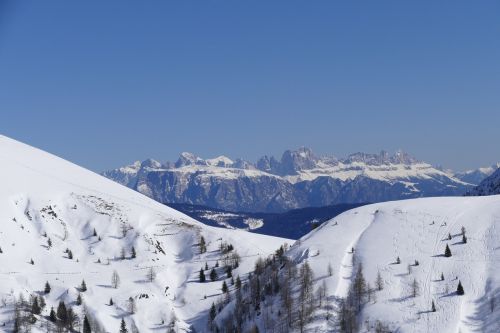 Dolomitai, Meranas, Žiema, South Tyrol, Italy, Vaizdas, Kalnai, Panorama