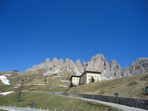 Dolomitai, Kalnai, Rokas, Panorama, Dangus, Mėlynas, Nuotaika, Italy, South Tyrol, Kaimai, Gamta
