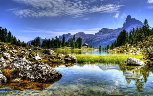Dolomitai, Kalnai, Ežeras, Italy, Žygiai, Gamta, Alpių