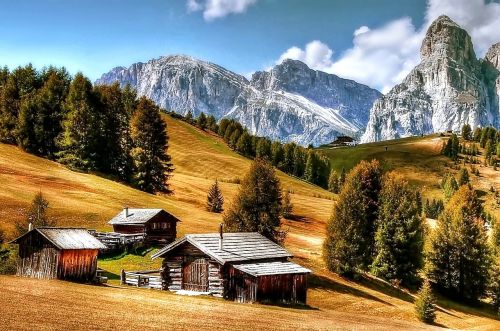 Dolomitai, Kalnai, Italy, South Tyrol, Vaizdas