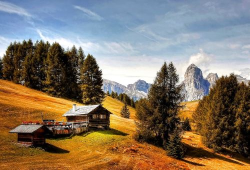 Dolomitai, Kalnai, Italy, Alpių, South Tyrol, Unesco Pasaulio Paveldas, Alpių Panorama, Debesys, Panorama, Žygiai, Alm, Kraštovaizdis, Saulė