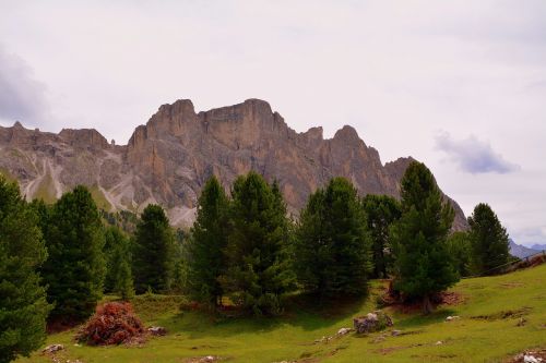 Dolomitai, Kalnas, Prato, Rokas, Debesys, Dangus, Gamta, Italy, Odle Grupė, Odle