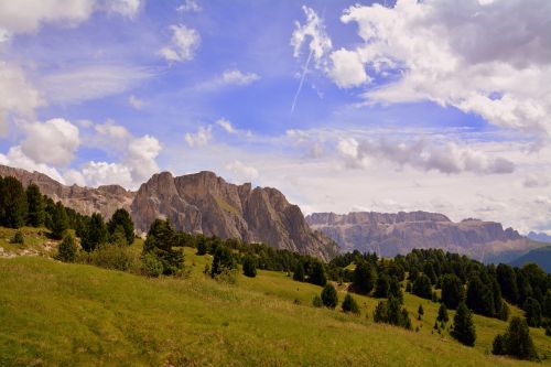 Dolomitai, Kalnas, Prato, Rokas, Debesys, Dangus, Gamta, Kraštovaizdis, Italy, Grupės Sella, Odle, Odle Grupė