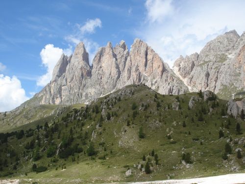Dolomitai, Geislerio Akmuo, Į Pietus, South Tyrol, Villnösstal, Val Gardena, Kalnų Peizažas