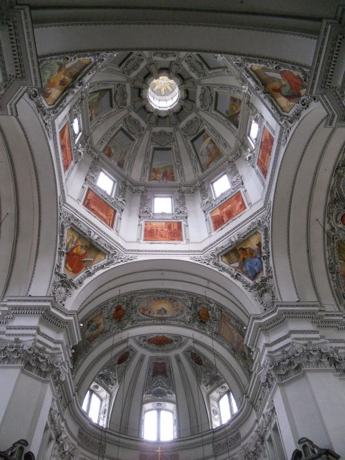 Dom, Salzburg, Bažnyčia, Kupolas, Bažnyčios Kupolas, Pastatas, Architektūra