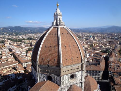 Kupolas, Florencija, Italy, Vaizdas, Aukštas, Duomo, Miestas, Stogas