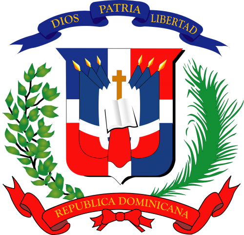 Dominican, Respublika, Herbas, Kailis, Rankos, Nemokama Vektorinė Grafika