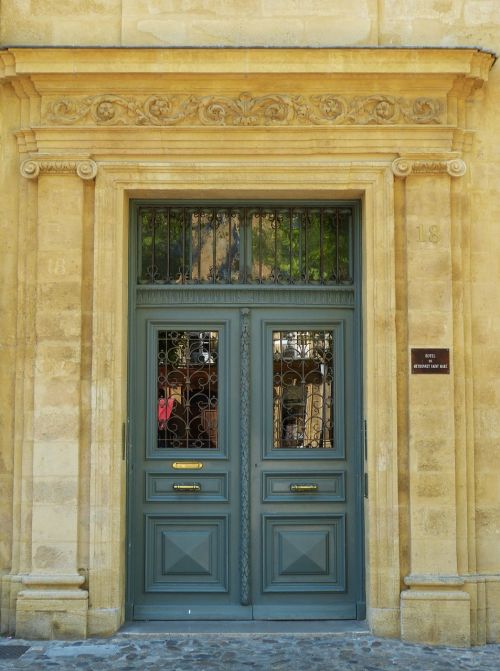 Durys, Tikslas, Įvestis, Istoriškai, Namo Įėjimas, Mediena, Namo Fasadas, Pastatas, Aix, Provence, France