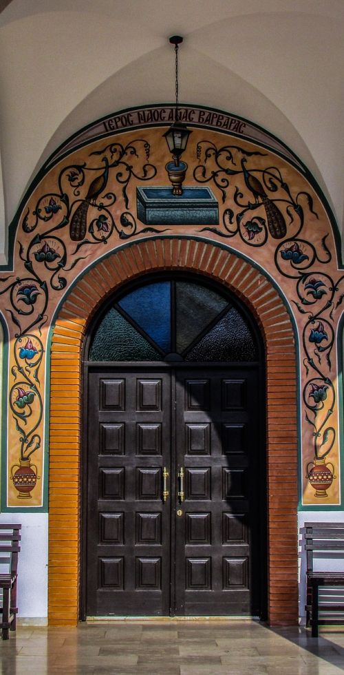 Durys, Įėjimas, Vartai, Bažnyčia, Architektūra, Ayia Varvara, Paralimni, Kipras