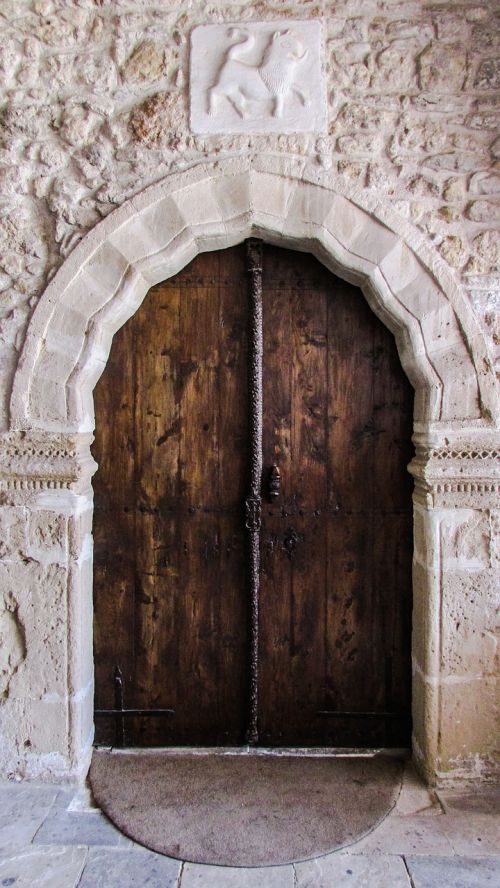 Durys, Medinis, Herbas, Įėjimas, Vartai, Senas, Architektūra, Ayios Ioannis, Larnaka, Kipras