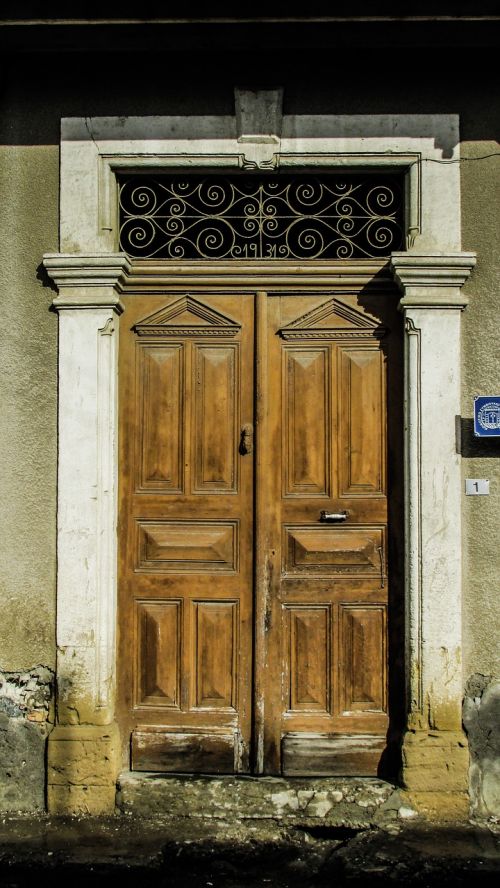 Durys, Medinis, Senas, Įėjimas, Architektūra, Vintage, Tradicinis, Kaimas, Pera Oreinis, Kipras