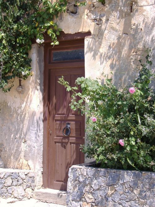 Durys, Senas, Mediena, Gėlių Vynuogių, Akmuo
