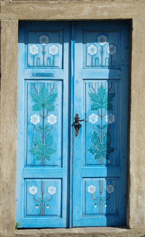Durys, Mėlynas, Įėjimas