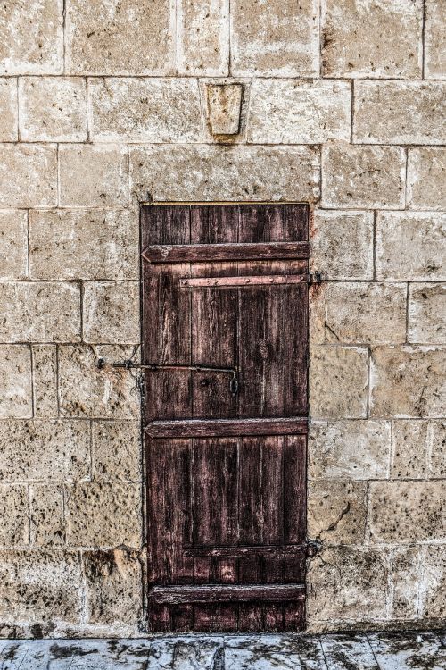 Durys, Ištemptas, Amžius, Skilimas, Senas, Vintage, Medinis, Įėjimas, Rusvas, Architektūra, Dherynia, Kipras