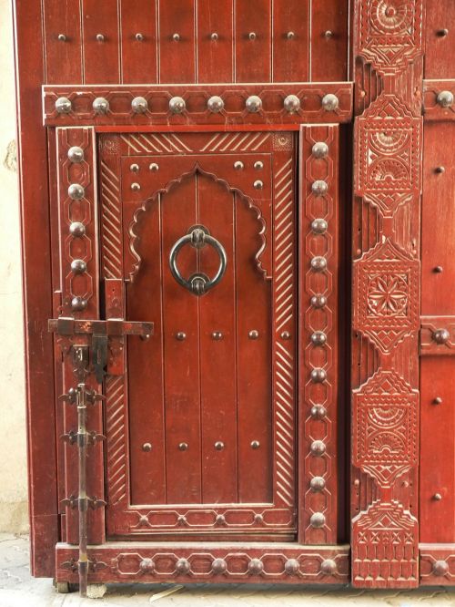 Durys, Priekinės Durys, Namo Įėjimas, Įvestis, Tikslas, Mediena, Modelis, Metalo Apdaila, Rėmas, Namai, Istoriškai, Oman