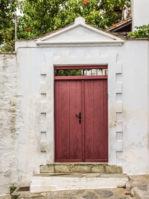 Durys, Vartai, Įėjimas, Architektūra, Namas, Durų, Senas, Vintage, Chora, Skopelos, Graikija