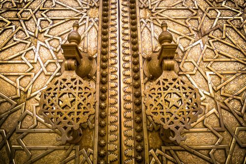 Durys, Rankenėlės, Mečetė, Planą, Metalas, Marokas