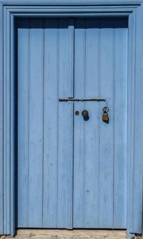 Durys, Medinis, Mėlynas, Tradicinis, Architektūra, Įėjimas, Kipras