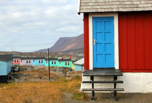 Durys, Laiptų Namai, Raudona, Qeqertarsuaq Iš, Grenlandija