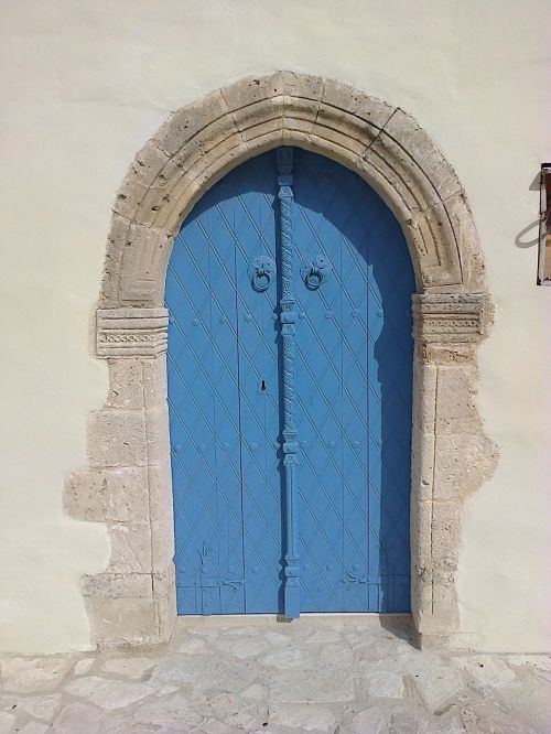 Durys, Portalas, Mėlynas, Graikų Kalba, Graikija, Senas, Senovinis