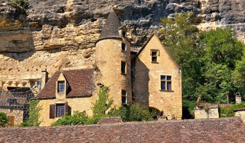 Dordogne, France, Namas, Namai, Pilis, Pilis, Turtas, Architektūra, Kalnas, Lauke, Vasara, Pavasaris