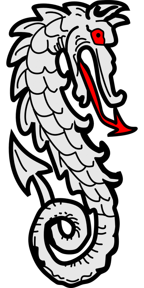 Drakonas,  Heraldinis,  Elementas,  Emblema,  Simbolis,  Apdaila,  Fantazija,  Nemokama Vektorinė Grafika