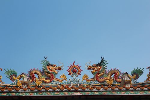 Drakonai, Asija, Stogas Baigtas, Mitinės Būtybės, Šventyklos Kompleksas