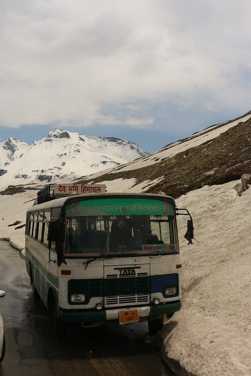Vairuoti,  Sniegas Kelias,  Kalnai,  Himalajų Kalnai,  Himachal Transporto,  Himachal Pradesh