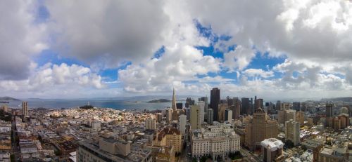 San Franciskas, Panorama, Miesto, Antena, Architektūra, Oro Vaizdas