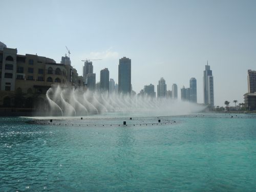 Dubai, Uae, Emiratai, Emyratas, Dykuma, Burj Khalifa, Bokštas, Didžiausias, Fontanas, Didelis
