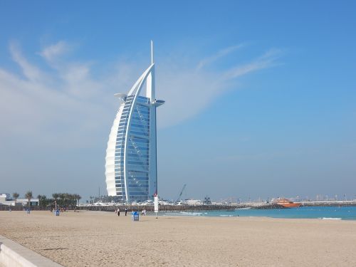 Dubai, Emiratai, U E E, Burj Al Arab, Dubai Miestas, Dangoraižis, Pastatas, Architektūra