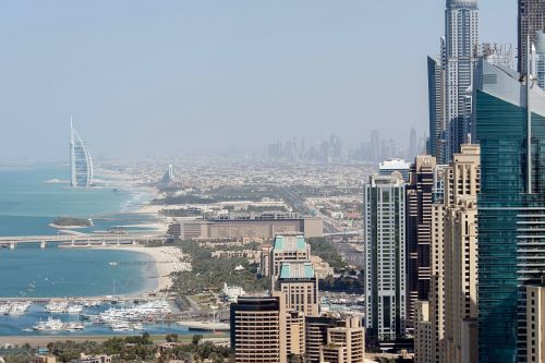 Dubai, Pastatas, Bokštas, Nuosavybė, Miesto Panorama, Miestas, Kraštovaizdis, Dangoraižis, Emiratai, Panorama